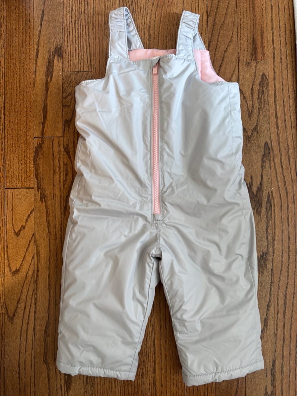 Old Navy Gray Pink Snow Bibs 18-24 months